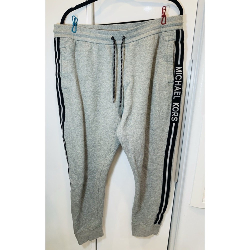 Michael Kors Men's Fleece Sweat Pants Gray Size XL